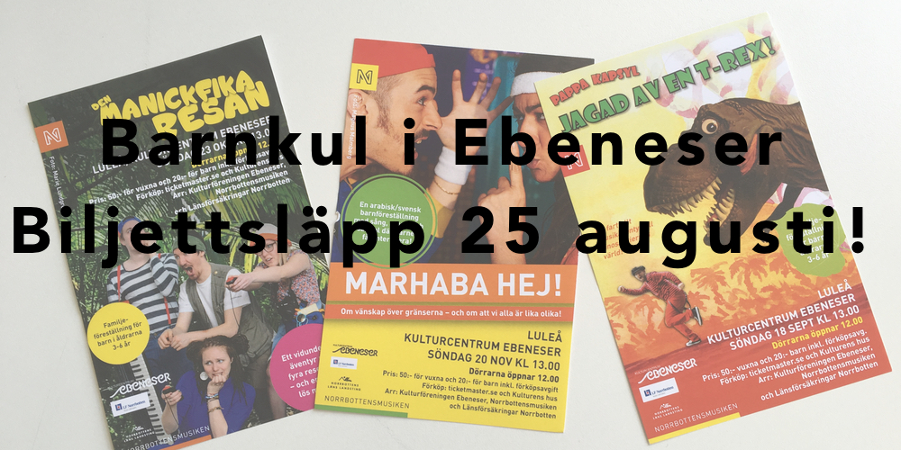 Barnkul i Ebeneser - med fokus på kultur, barn & familjer i höst!